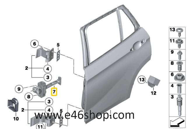 Deurvanger Windveer BMW X1 E84 oe 51222990642, -, Deur, -, Nieuw