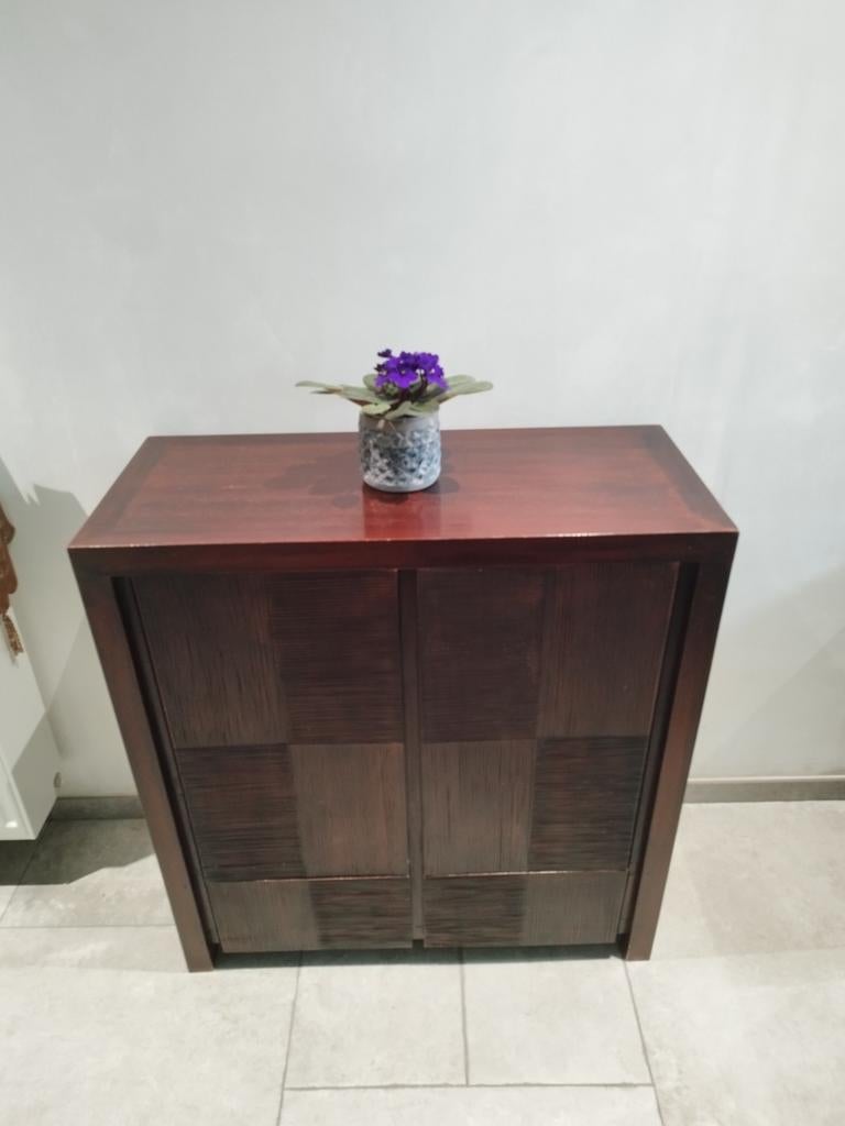 Meuble en bois exotique huilé