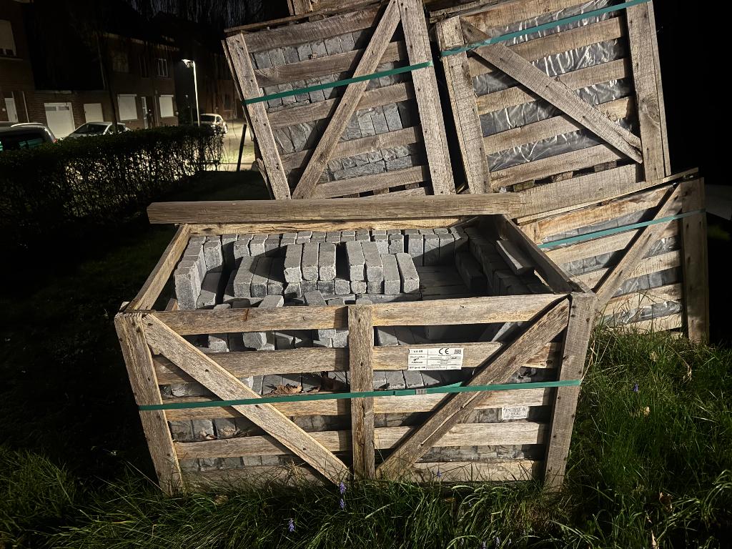 Pave en pierre bleu 5x5x20, Jardin & Terrasse, Pavé & Dalles, Enlèvement