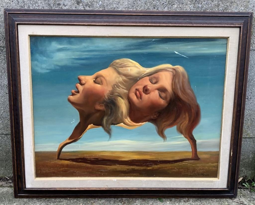 Jos Trotteyn (1910-2002) - Schilderij olie op paneel - Groot, Enlèvement