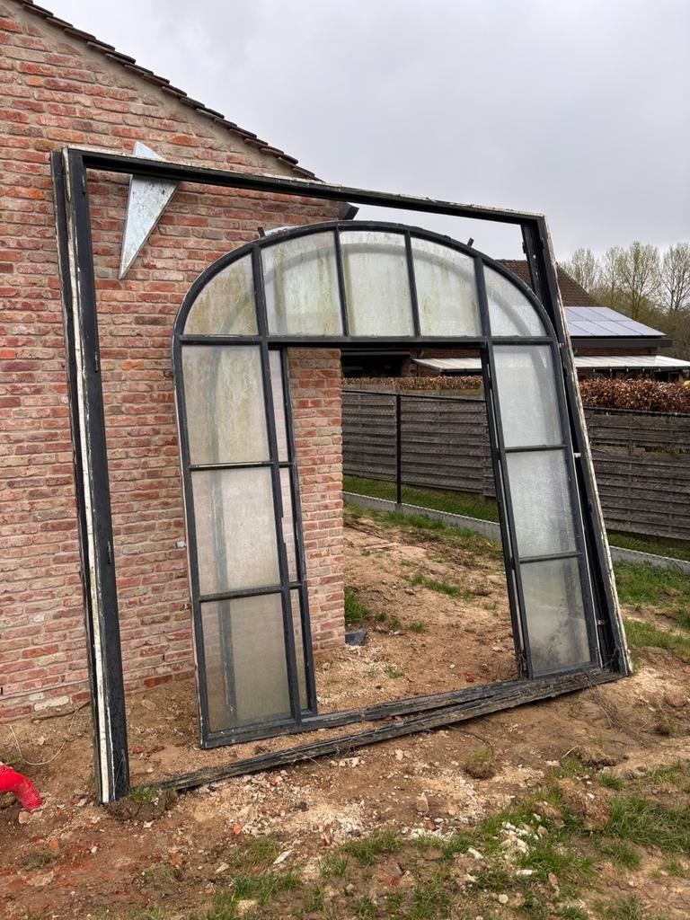 Prachtig lot smeedijzeren ramen, Doe-het-zelf en Bouw, Glas en Ramen, Zo goed als nieuw, Ophalen