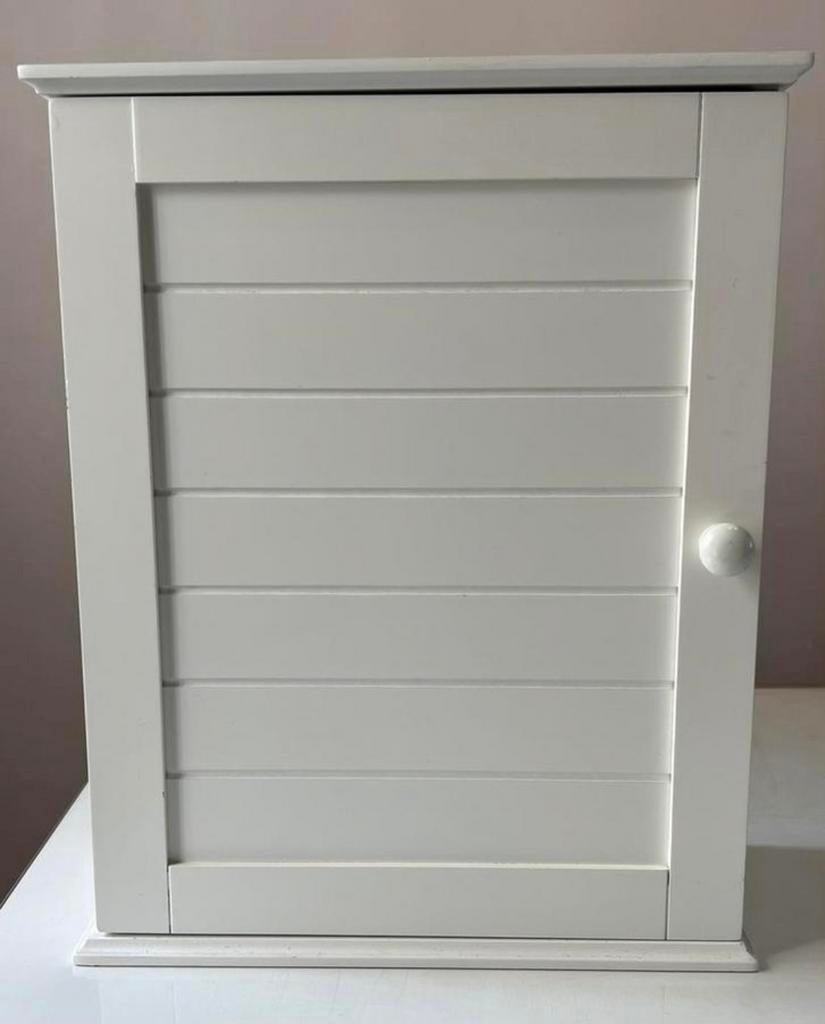 Nieuw witte houten kastje, Huis en Inrichting, Badkamer | Badkamermeubels, Ophalen, Nieuw