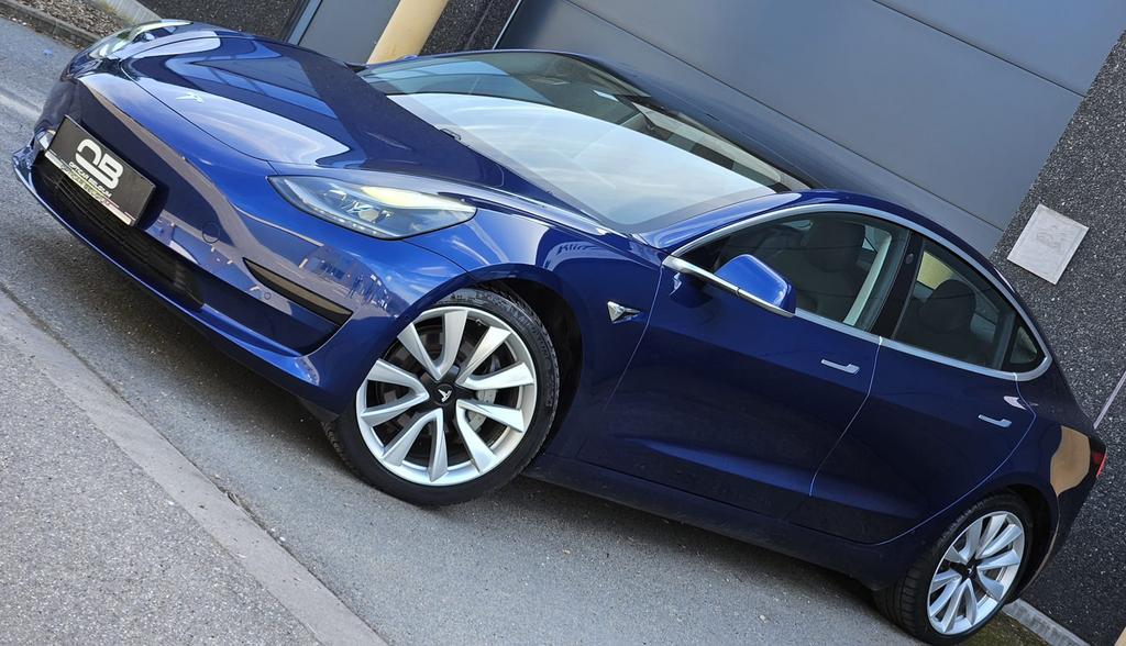 *** Tesla 3 SR+ - SOH 92% - BTW - 1ste eigen. - Garantie ***, Auto's, Tesla, Automaat, Zwart, Blauw, Leder