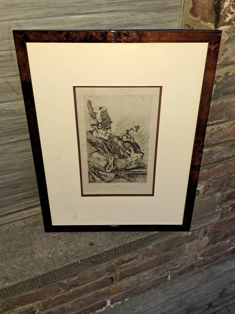 Gravure le buveur de Félicien rops, Enlèvement ou Envoi