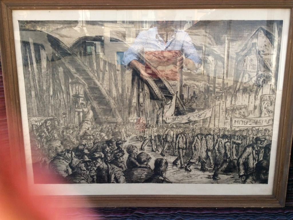 Syndicalisme. Pierre Paulus de Chatelet (1881-1959) ?, Antiek en Kunst, Kunst | Tekeningen en Fotografie, Ophalen of Verzenden