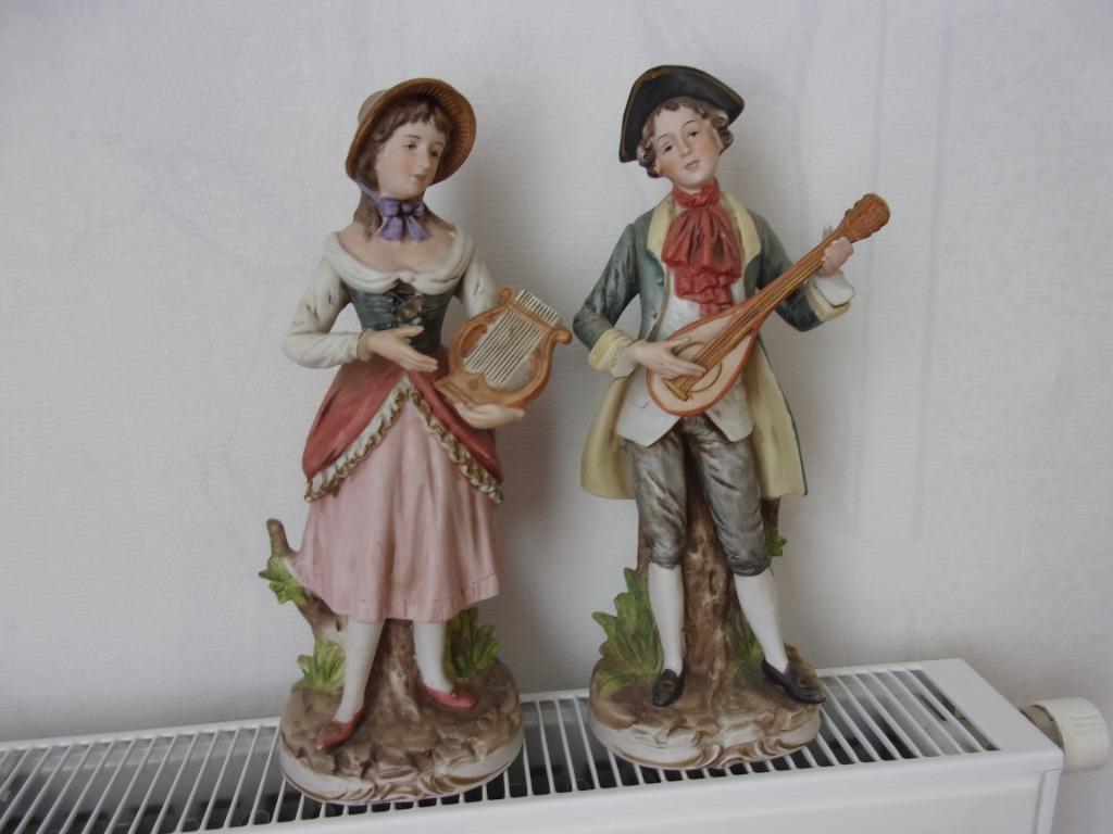 Trinket, een paar muzikanten, Antiek en Kunst, Antiek | Porselein, Ophalen of Verzenden