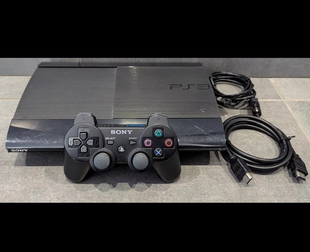 Ps3 ultra sim 500 gb 3 jeux, Consoles de jeu & Jeux vidéo, Consoles de jeu | Sony PlayStation 3, Enlèvement ou Envoi, Comme neuf