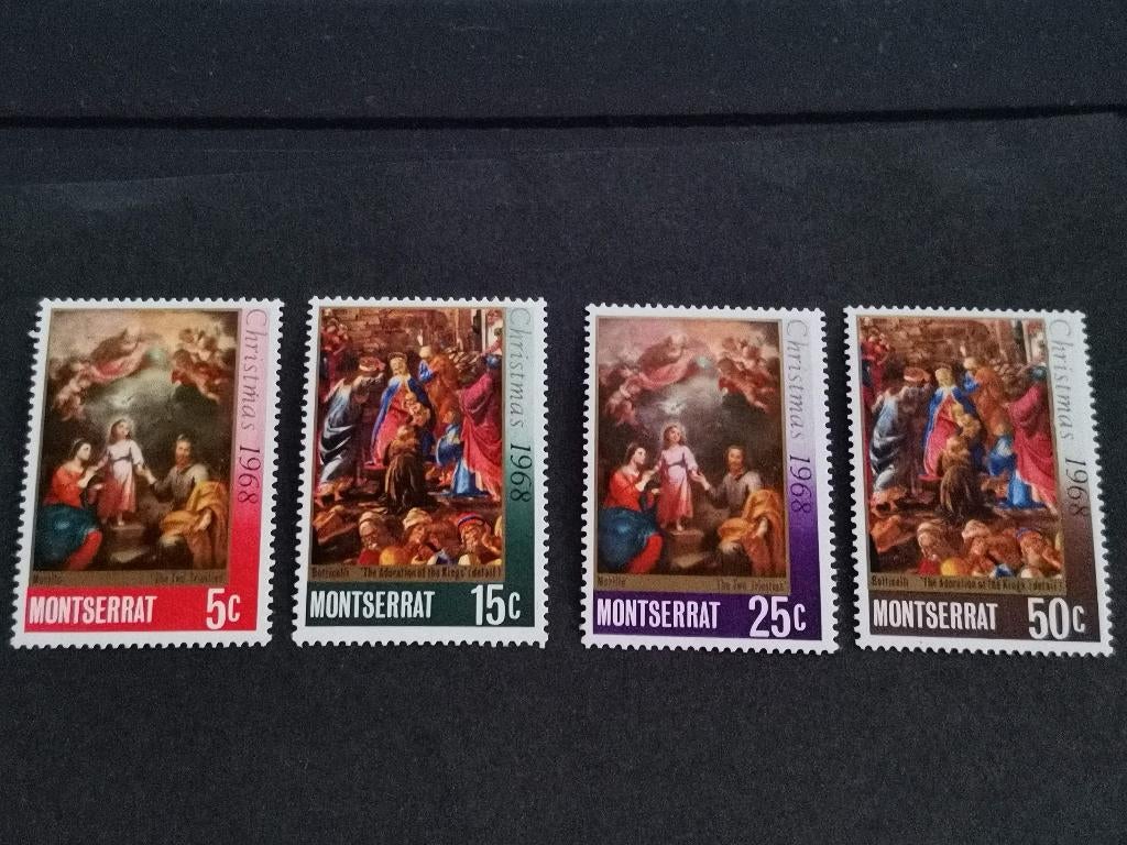 Montserrat 1968 - Kerstmis - schilderkunst  **, Ophalen of Verzenden, Postfris, Midden-Amerika