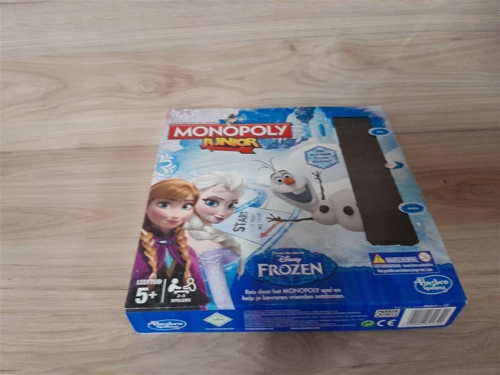 monopoly junior frozen disney editie - s3098, Hobby en Vrije tijd, Gezelschapsspellen | Bordspellen, Zo goed als nieuw, Verzenden