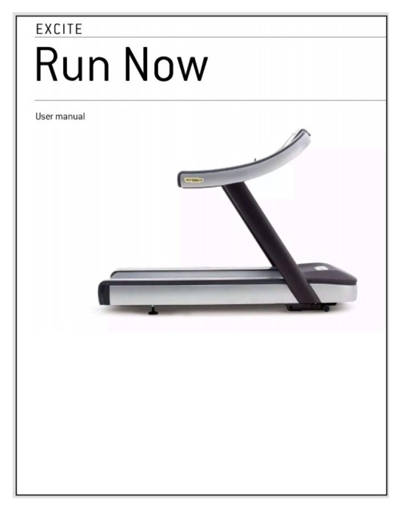 Gebruikershandleiding Technogym Run Now 500 en 700 Loopband, Ophalen, Nieuw, Benen, Overige typen