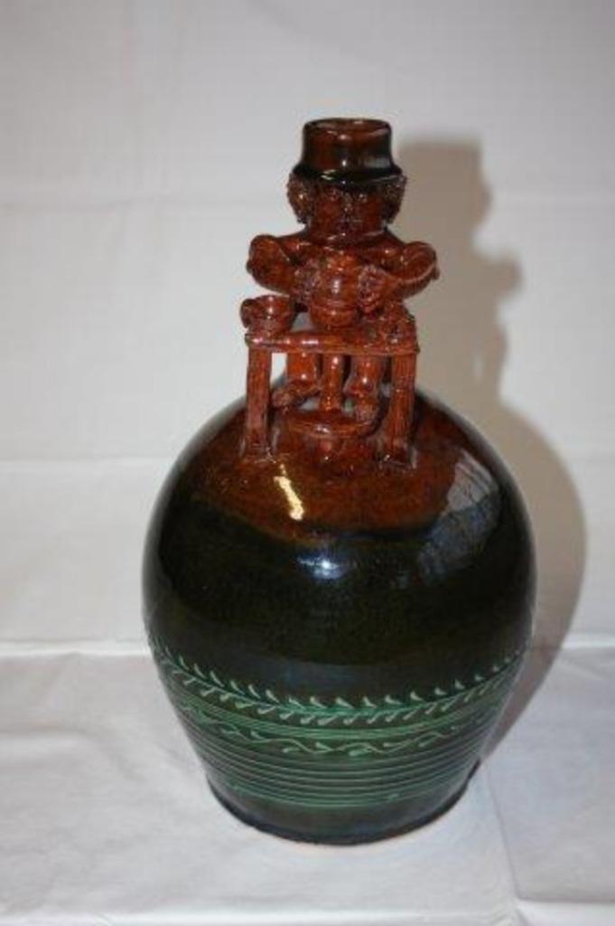 Keramiek kan Met op de hals: Pottenbakker €.30,00 Prachtig, Ophalen of Verzenden