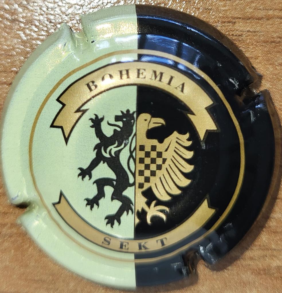 Capsule Mousseux Rep.Tchèque BOHEMIA SEKT crème/noir/or nr01, Collections, Vins, Neuf, Autres types, Autres régions, Enlèvement ou Envoi