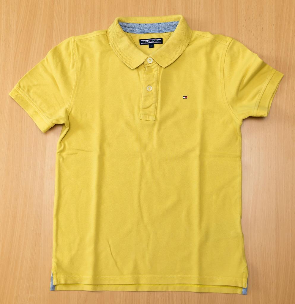 Gele polo Tommy Hilfiger, maat 140 / 10 jaar, Kinderen en Baby's, Kinderkleding | Maat 140, Gebruikt, Ophalen of Verzenden, Tommy Hilfiger