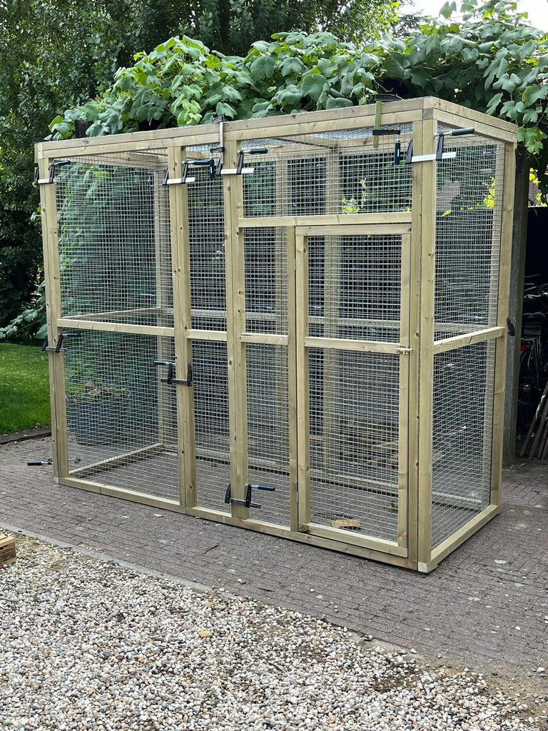 Maatwerk geimpregneerd houten volieres, Dieren en Toebehoren, Ophalen of Verzenden, Nieuw, Hout, Volière