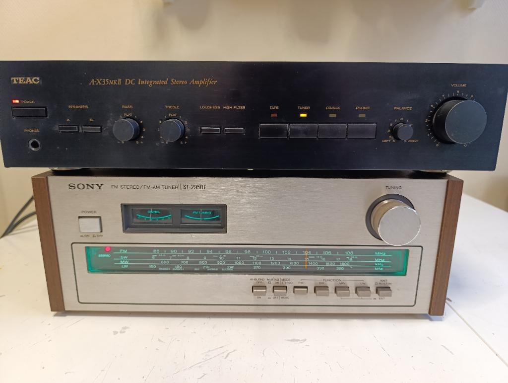 Set Hi-Fi : Ampli TEAC A-X35 MKII + Tuner SONY ST-2950F, Enlèvement, Utilisé