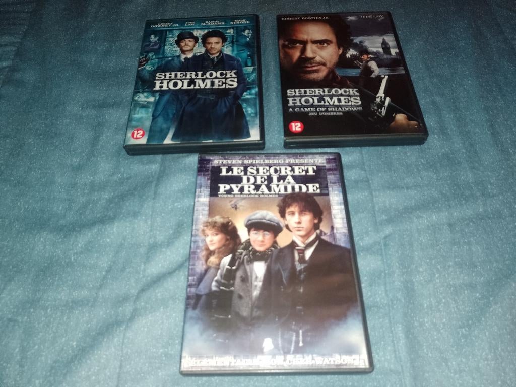 Te koop set van 3 Sherlock Holmes dvd's, Alle leeftijden, Ophalen of Verzenden, Zo goed als nieuw, Detective en Krimi
