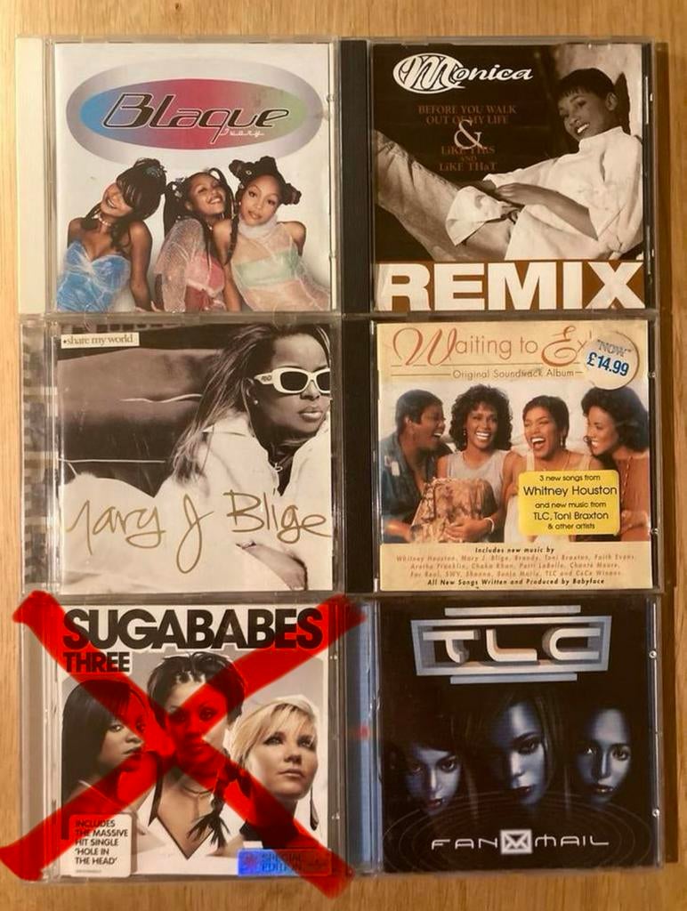 Lot CD albums singles R&B Soul Whitney Houston, TLC, Aaliyah, Ophalen of Verzenden, Gebruikt, R&B