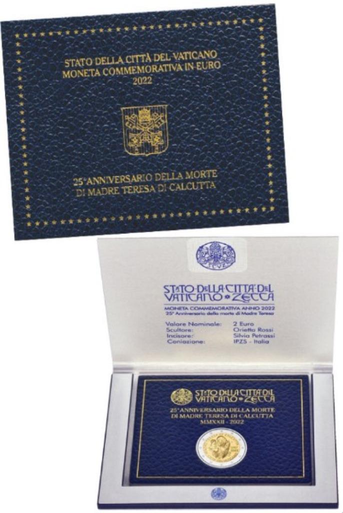 2 euro Vaticaanstad 2022 Moeder Teresa, Ophalen of Verzenden, Vaticaanstad, 2 euro