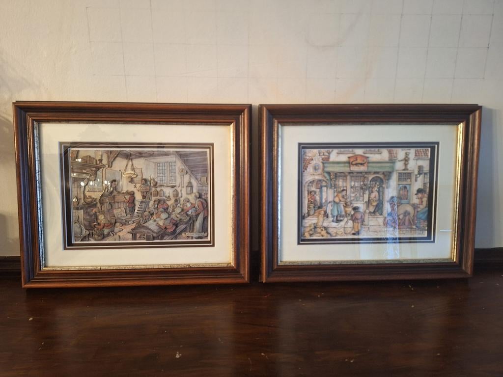 2 3D schilderijen Anton Pieck, Ophalen