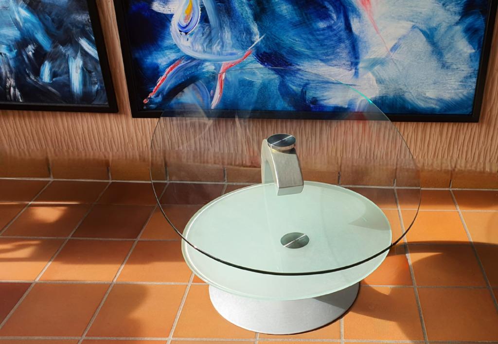 Salon tafel glas modern hedendaags salontafel saloon, Huis en Inrichting, Ophalen, 100 tot 150 cm, 50 tot 75 cm, 50 tot 100 cm