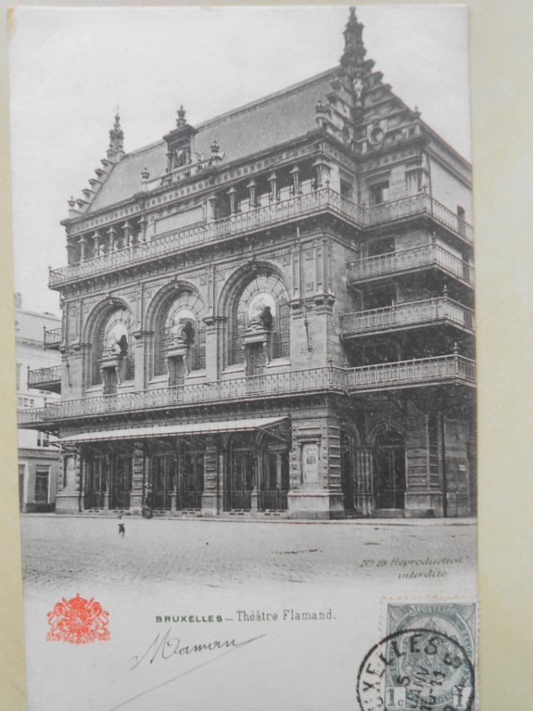 Théâtre Flamand (Théâtre Royal Flamand), Bruxelles, Enlèvement ou Envoi, Avant 1920, Affranchie, Bruxelles (Capitale)