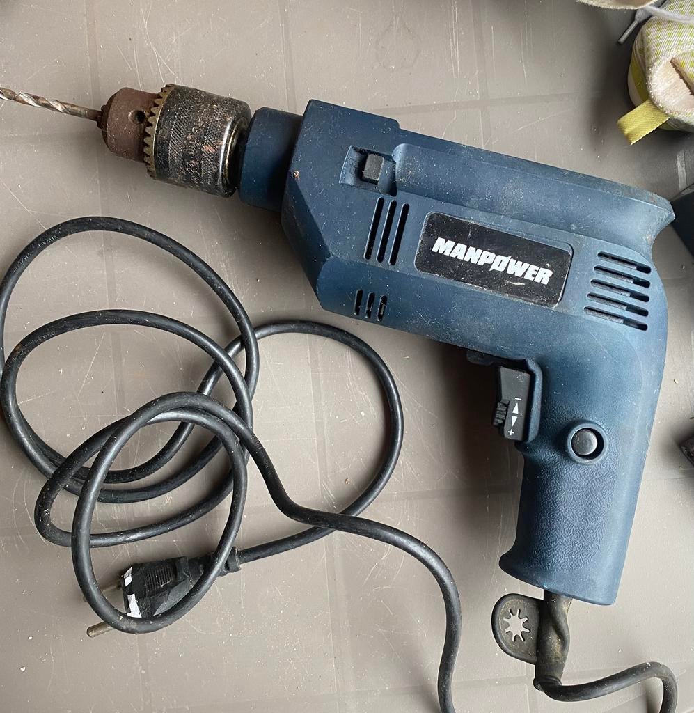 Perceuse Manpower — sans clé, Bricolage & Construction, Outillage | Foreuses, Enlèvement, Comme neuf, 400 à 600 watts, Perceuse