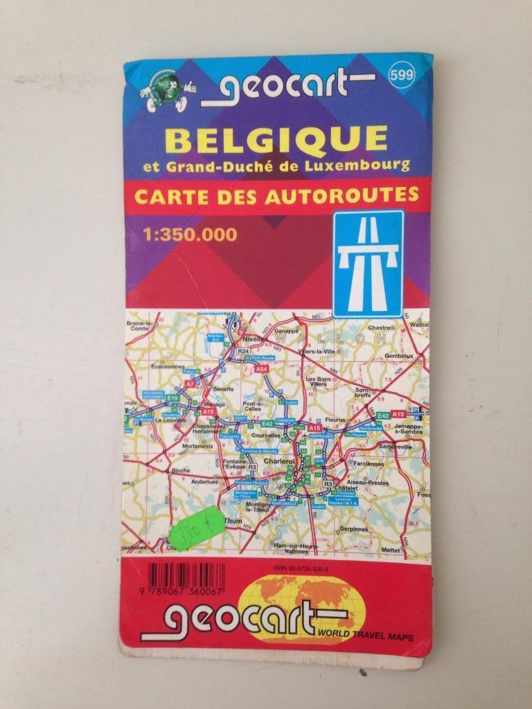 Carte Routière Geocart Belgique Grand Duché du Luxembourg, Livres, Enlèvement ou Envoi