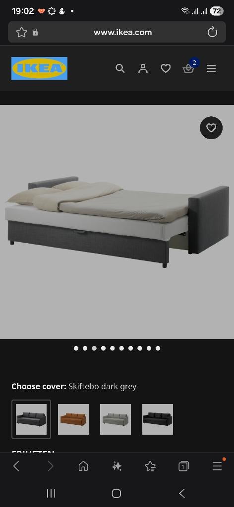 Fauteuil convertible, Neuf, Gris, 140 cm, Enlèvement