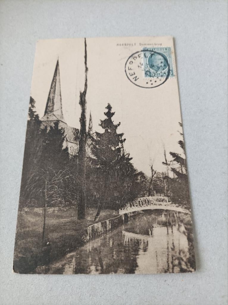 Neerpelt Dommel brug , oude postkaart, Ophalen of Verzenden