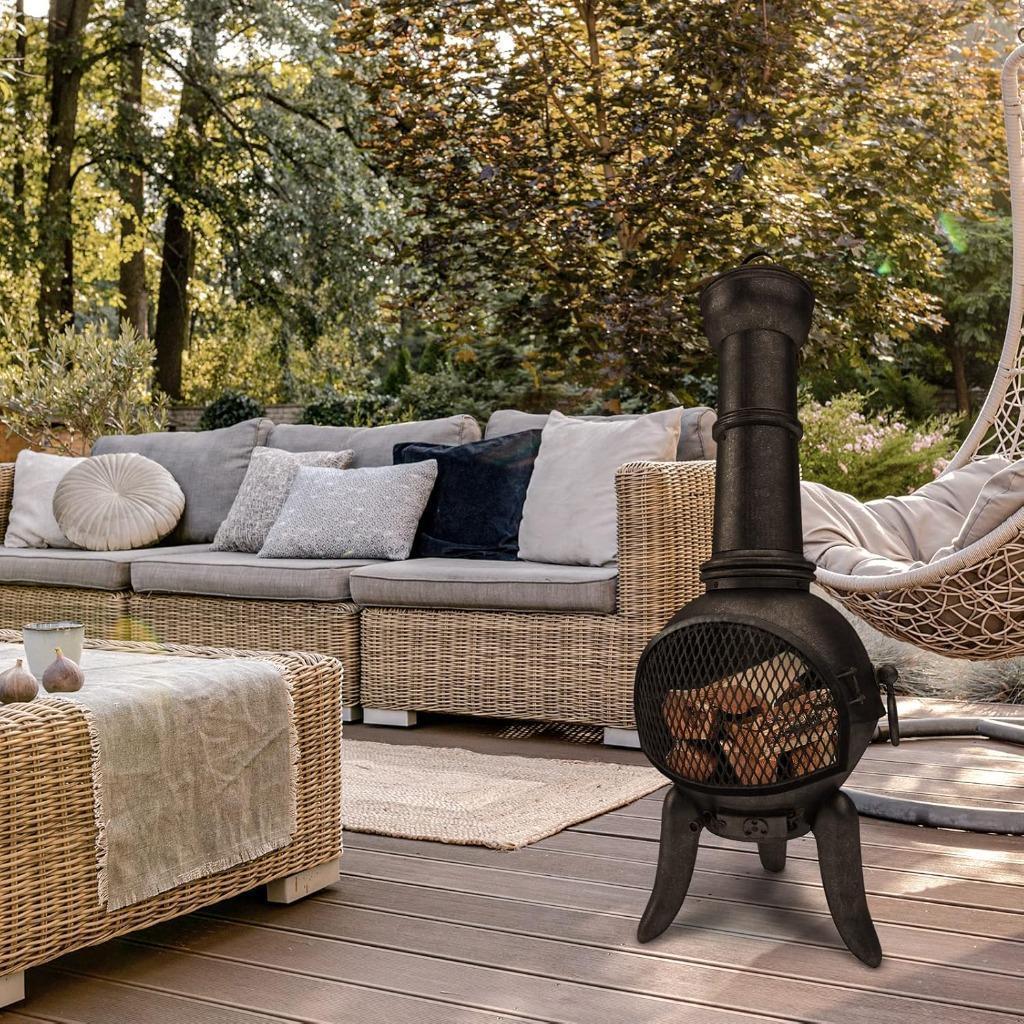 Patio Kachel Open haard Tuin Terras Vuurplaats Vuurkorf Hout, Ophalen, Nieuw