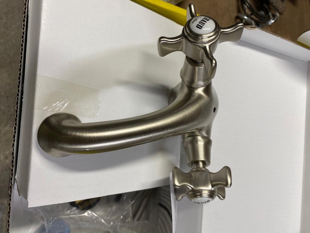 Mengkraan lavabo met afvoer, Ophalen, Nieuw, Inox, Kraan