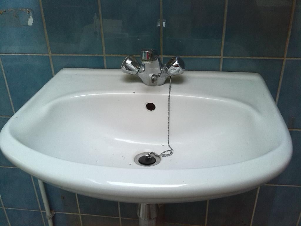 Lavabo - Lavabo en porcelaine Sfinx, Enlèvement ou Envoi, Utilisé, Pierre, Lavabo