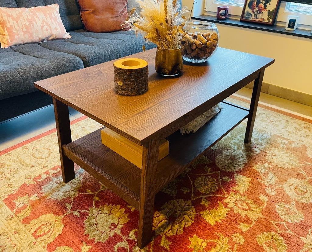 Mooie LUNNARP salontafel (IKEA) gemaakt van bewerkt hout, Huis en Inrichting, Tafels | Salontafels, Ophalen, 50 tot 100 cm, Zo goed als nieuw