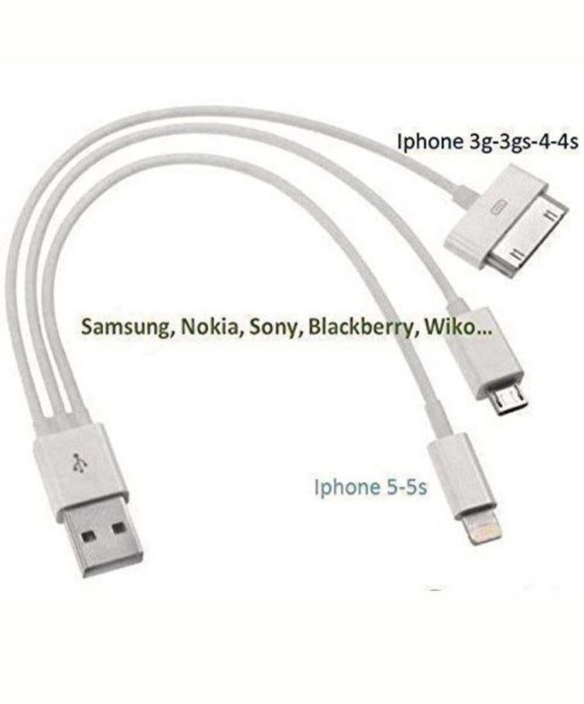 Adapter voor USB-naar-USB/Apple Dock/Apple Lightning-oplader, Ophalen of Verzenden, Nieuw, Blackberry