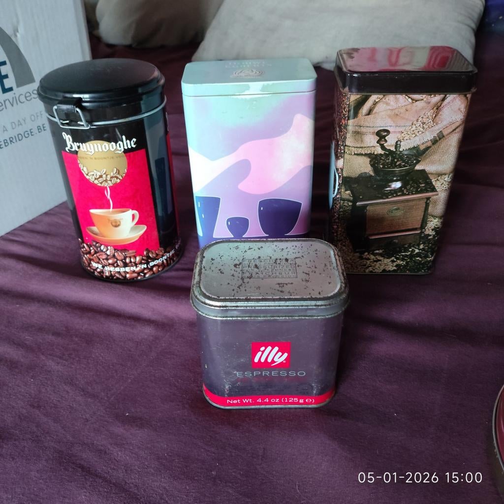 Lot koffie blikken, Enlèvement ou Envoi, Café