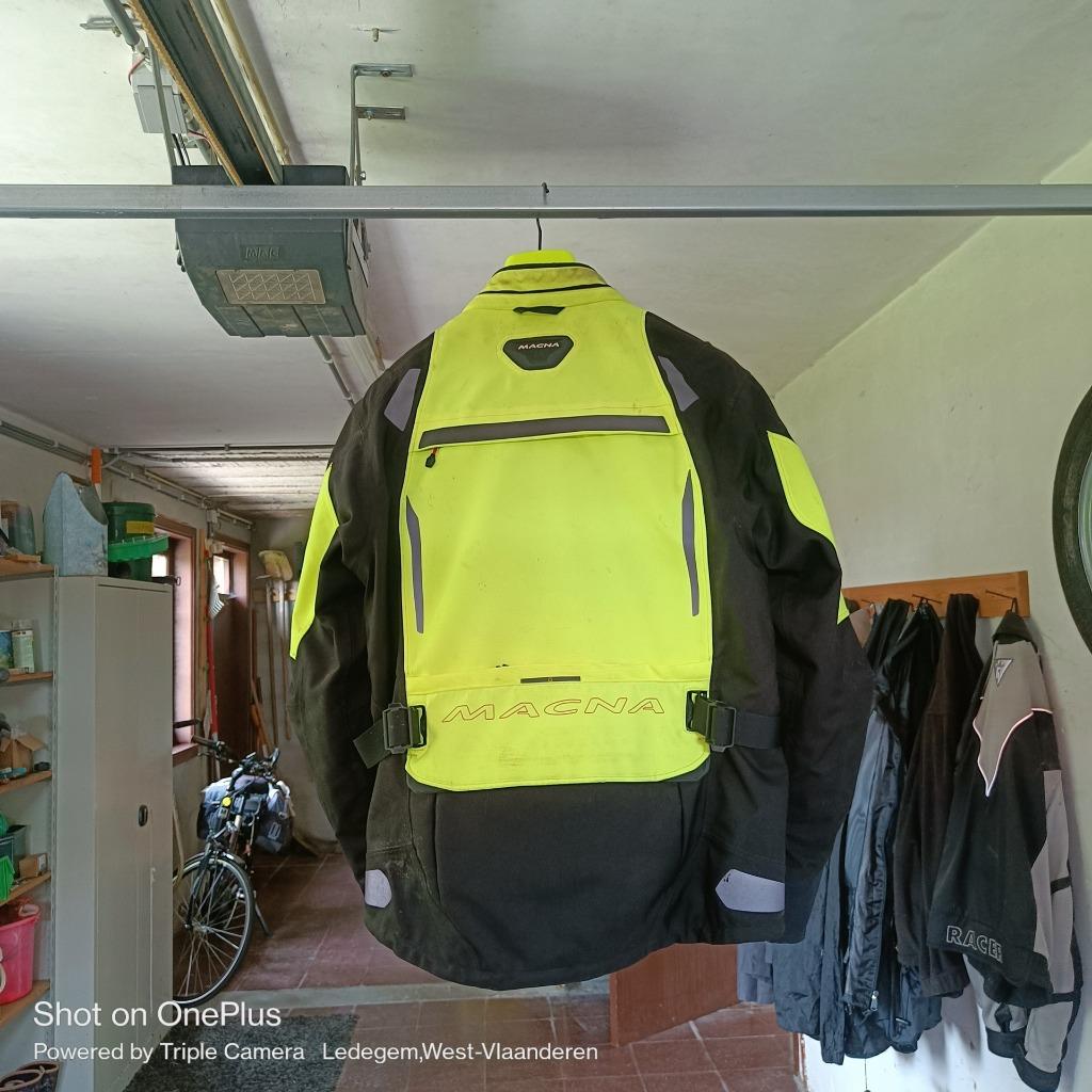 Motorvest fluo + broek  MACNA, Ophalen, Heren, Broek | textiel, Tweedehands