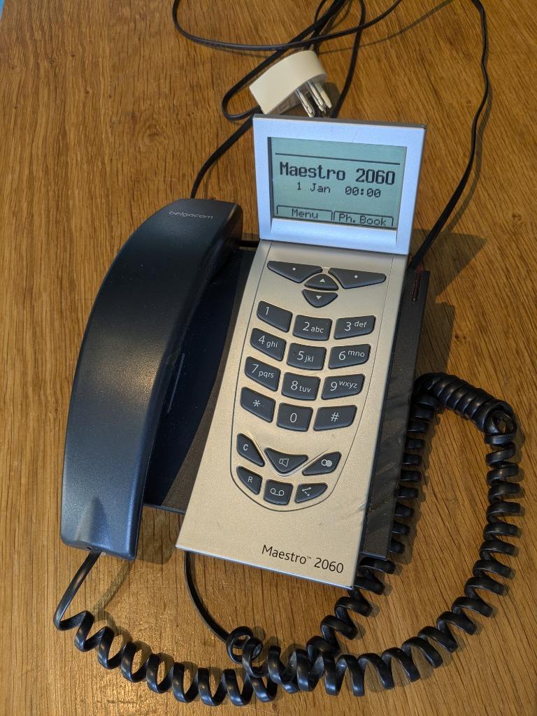 Téléphone fixe Belgacom Maestro 2060 Silver, Télécoms, Téléphones fixes | Filaires, Enlèvement, Utilisé