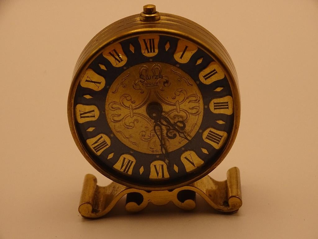 Réveil de table Swiza, fabriqué en Suisse, vintage, Enlèvement ou Envoi, Acier, Autres marques, 1960 ou plus tard