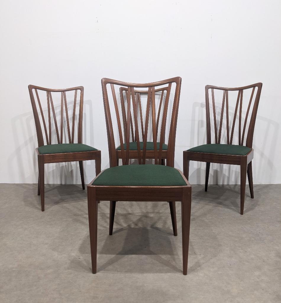 Set van vier vintage Art Deco stoelen, Antiek en Kunst, Antiek | Meubels | Stoelen en Sofa's, Ophalen