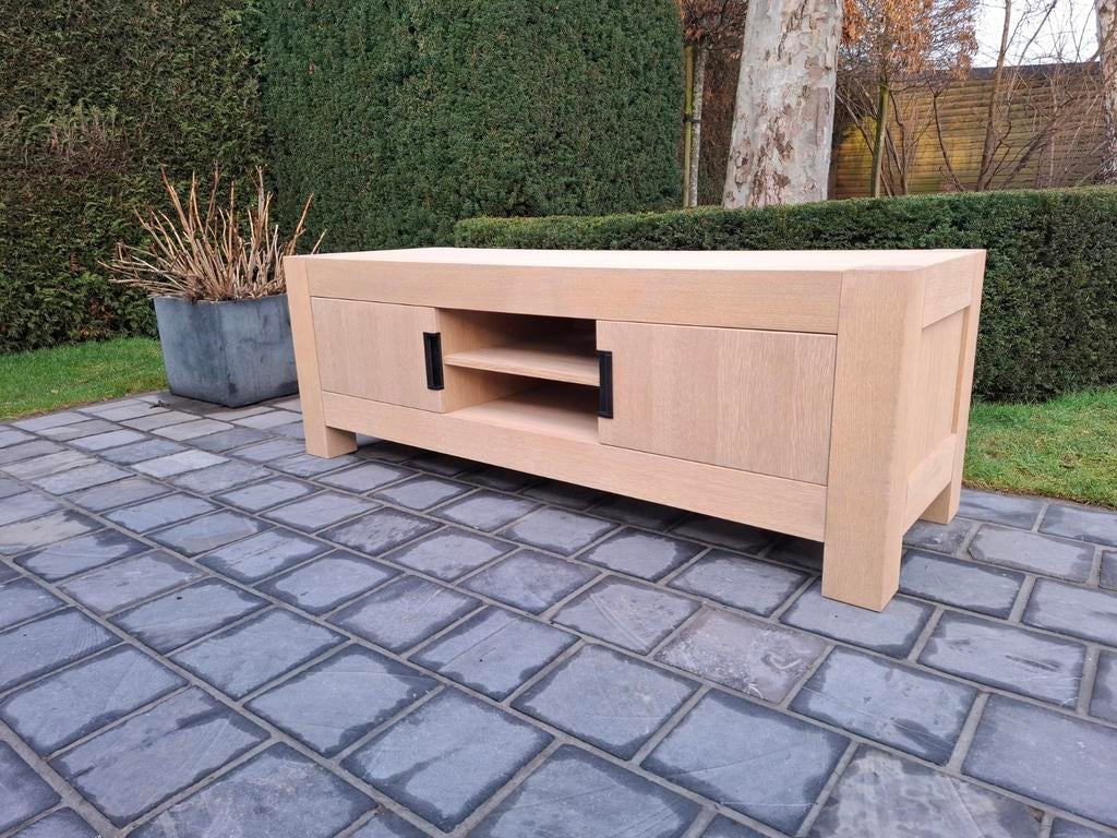 Meuble TV en chêne. Aérogommé., Enlèvement ou Envoi