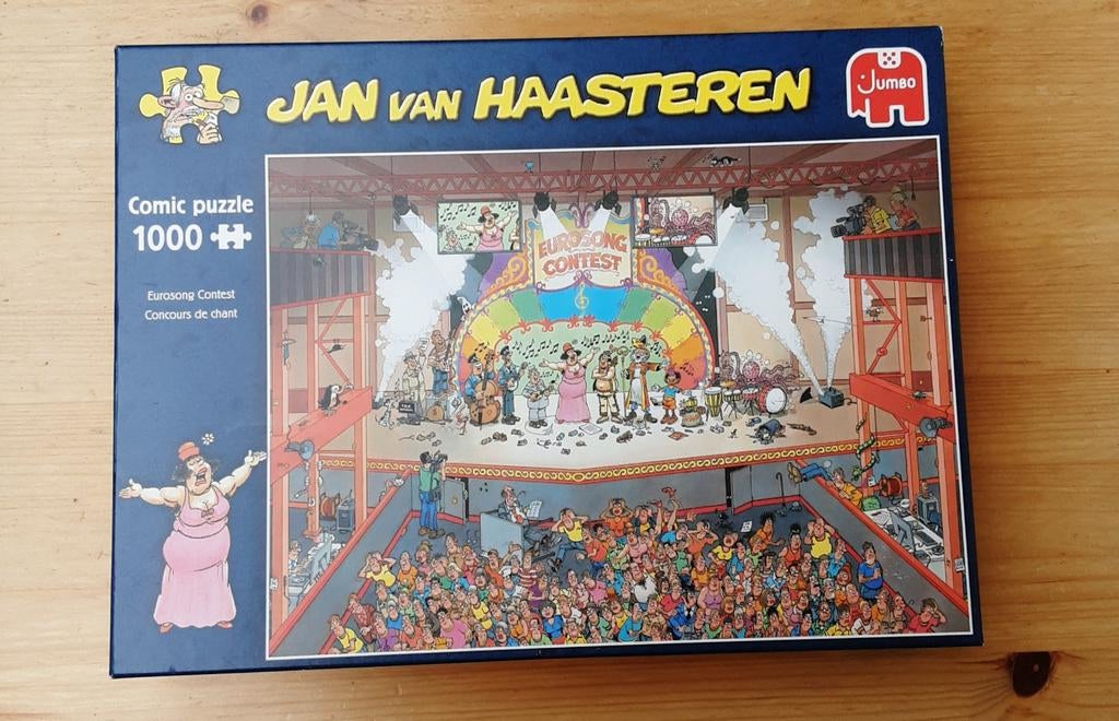 Puzzel Jan Van Haasteren "Eurosong Contest" 1000 stuks, Hobby en Vrije tijd, Denksport en Puzzels, Ophalen of Verzenden