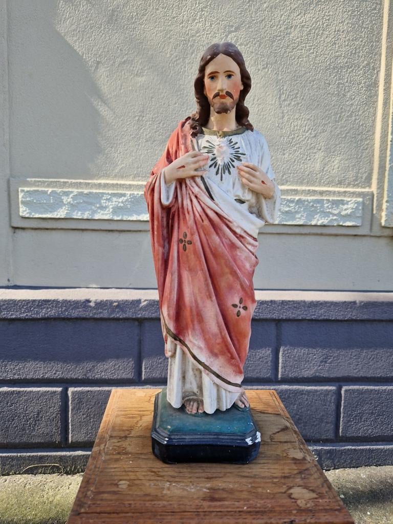 Heilig Hart van Jezus 40cm, Antiek en Kunst, Antiek | Religieuze voorwerpen, Ophalen