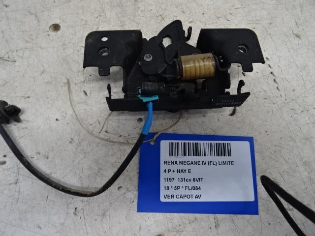 SERRURE CAPOT Renault Megane IV (RFBB) (01-2015/-), Autos : Pièces & Accessoires, Carrosserie & Tôlerie, Renault, Utilisé