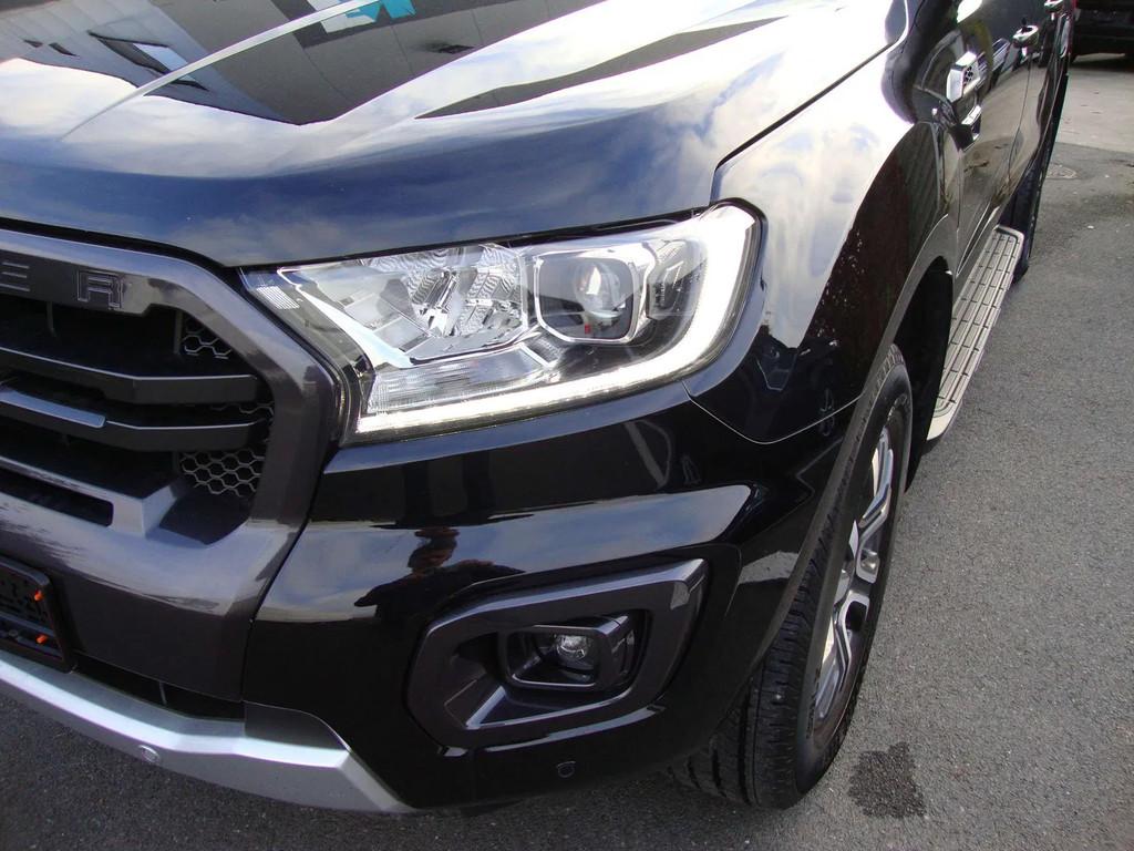 Ford Ranger 212pk, camera, gps, btw in, 2021, leder, xenon, Autos, Achat, Entreprise, Noir, 212 ch