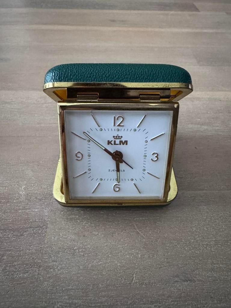 Réveil de voyage KLM Europe 2 Jewels, Electroménager, Réveils, Enlèvement, Utilisé
