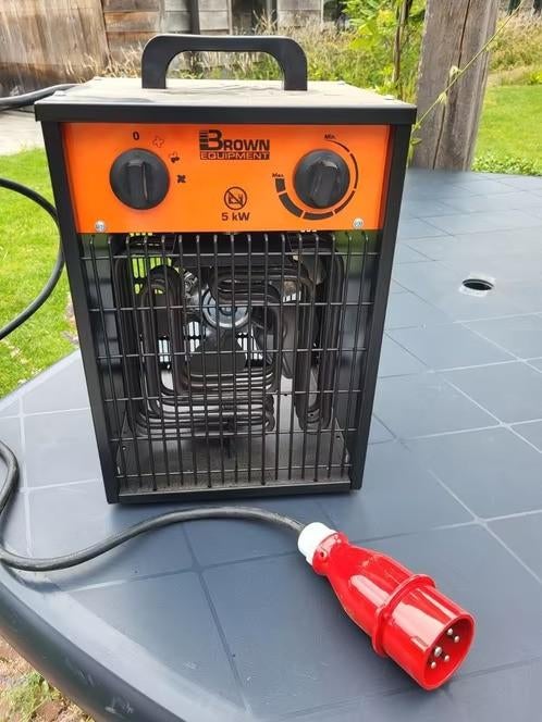 Radiateur électrique brun 5KW avec ventilateur NEUF, Enlèvement, Poêle