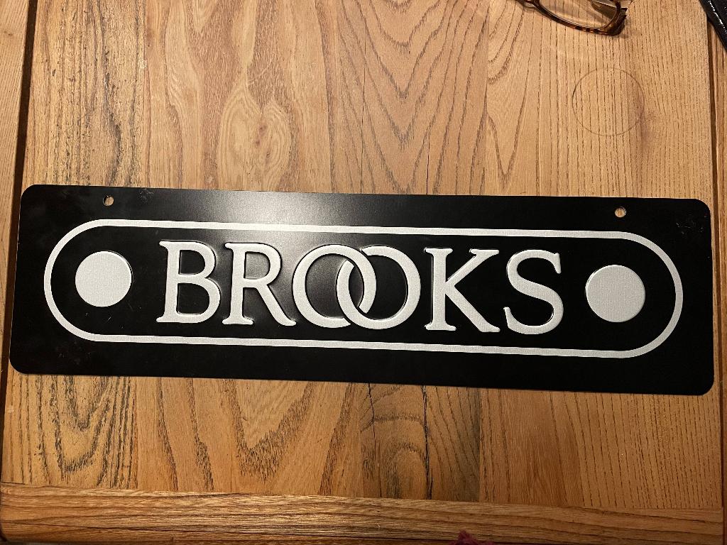 Plaque publicitaire Rare Brooks Saddle, Enlèvement ou Envoi, Comme neuf, Général, Selle