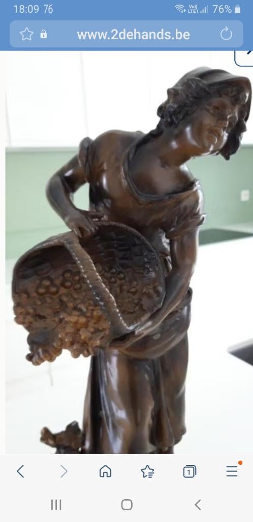 Beeld in zamak L&F Moreau, Enlèvement