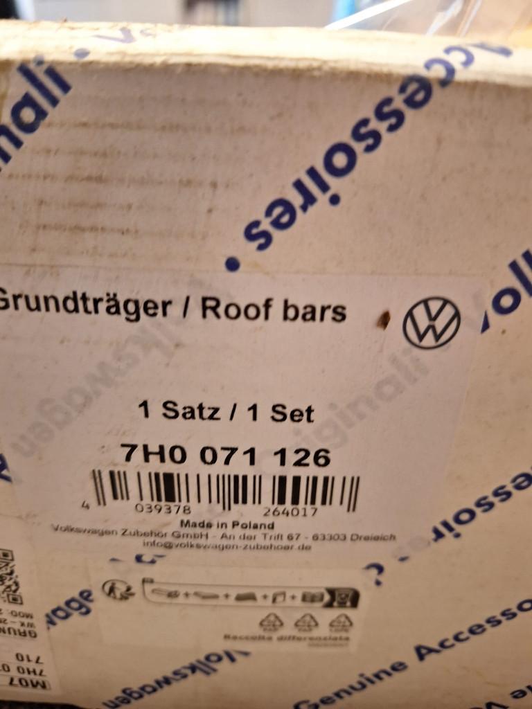 VW Multivan/Transporter 03 basisdrager (dak/roof bars) NIEUW, Auto diversen, Auto-accessoires, Ophalen, Nieuw