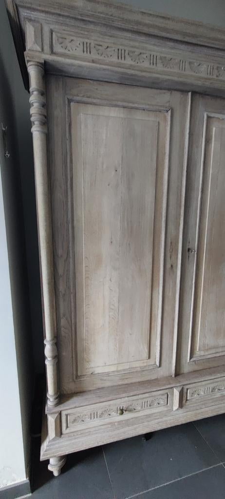 Wit eiken kleerkast, Antiek en Kunst, Antiek | Meubels | Kasten, Ophalen